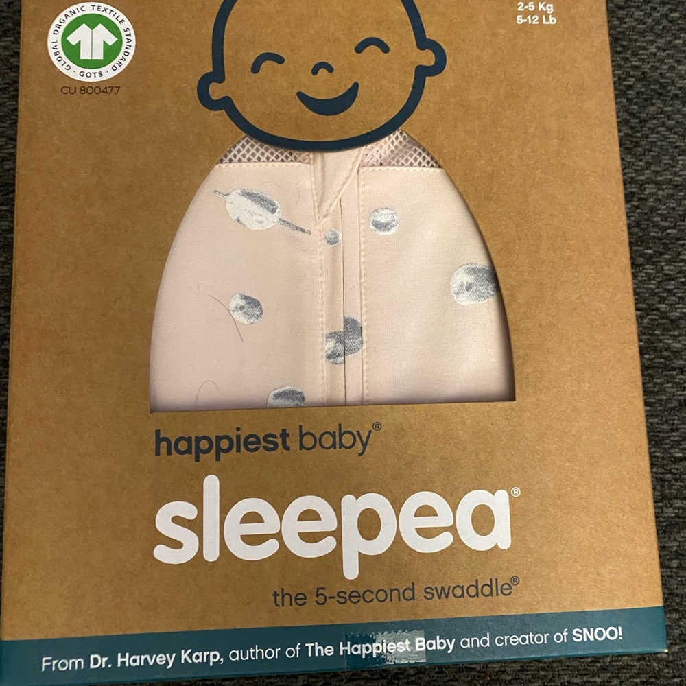 Happiest Baby Sleeppea 5-Second Swaddle - Pink and Gray